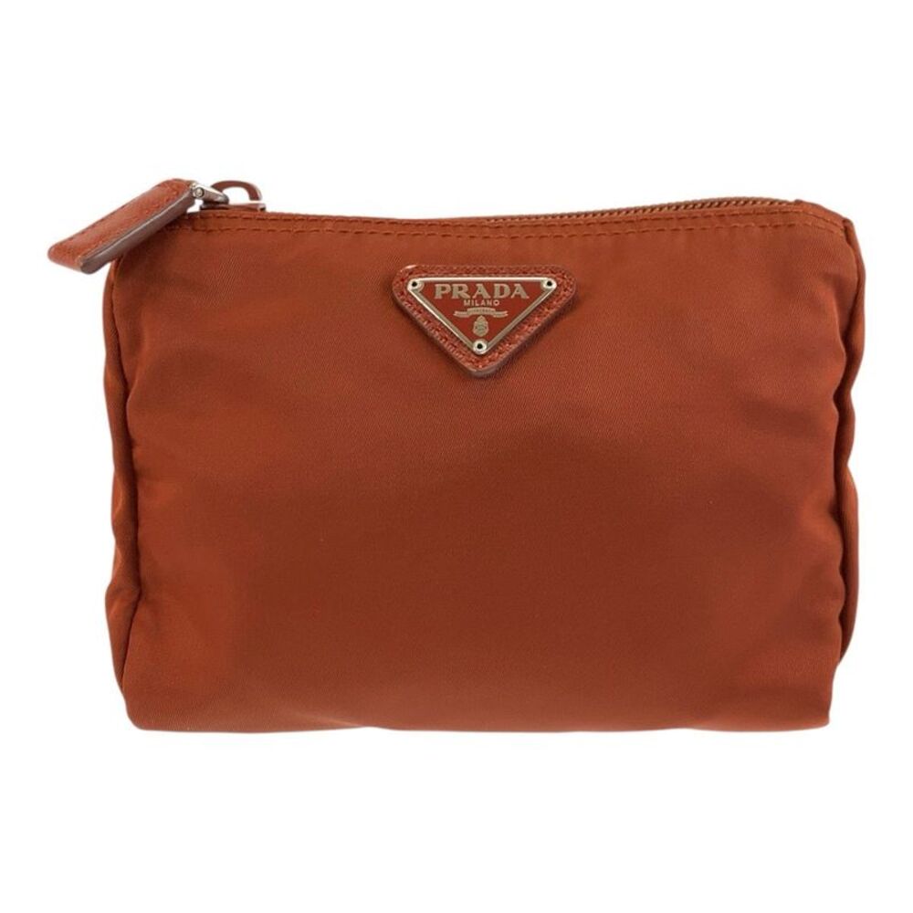 Prada Tessuto Triangle Logo Cosmetic Pouch